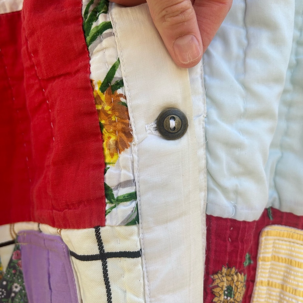Colorful Patchwork Vintage Quilt Jacket - Picture 5 of 7